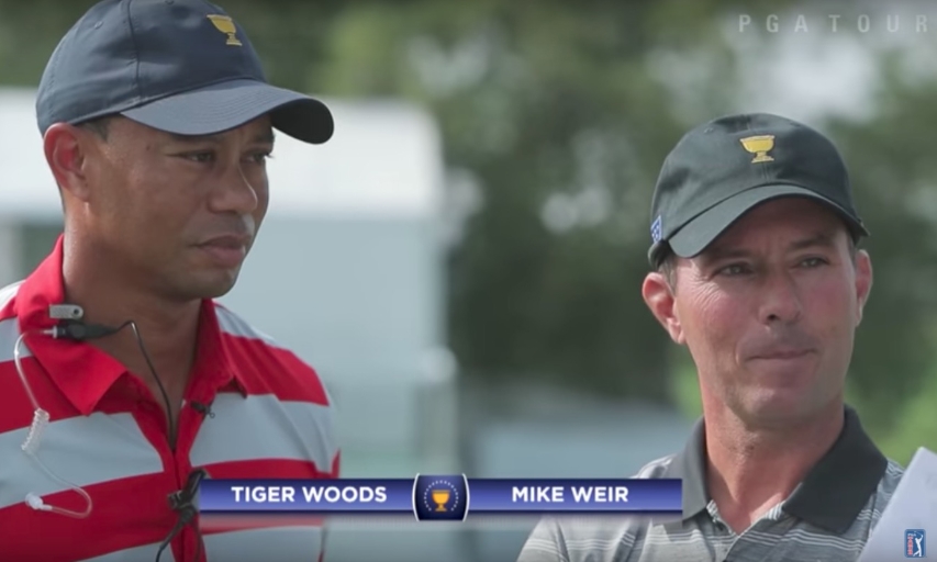 Tiger Woods and Mike Weir
