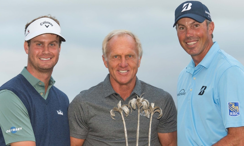 Harris English, Greg Norman, Matt Kuchar