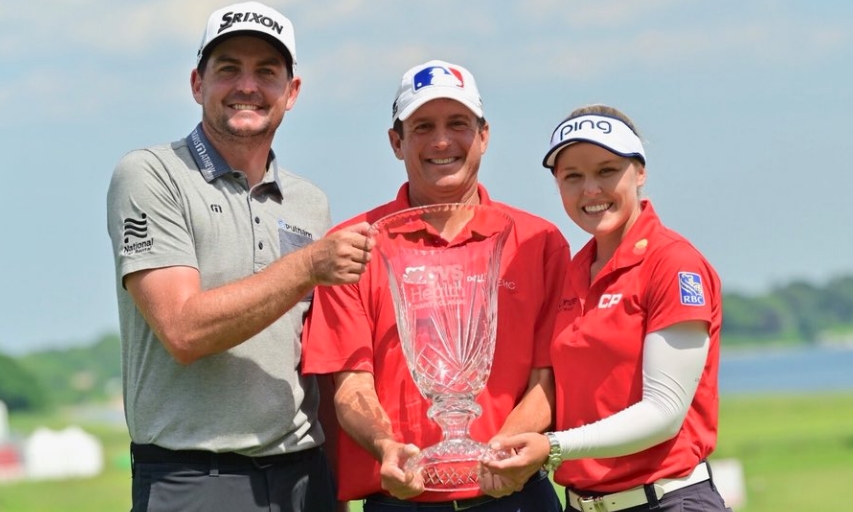 Keegan Bradley, Billy Andrade, and Brooke Henderson