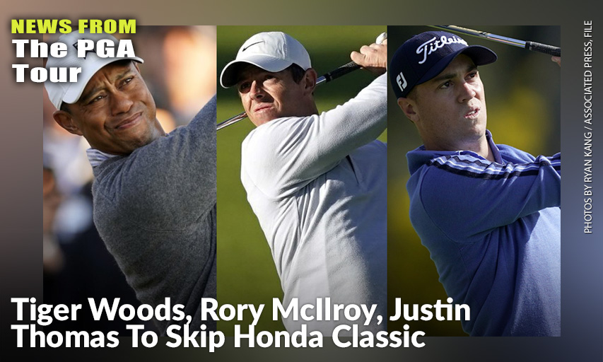 Tiger Woods, Rory McIlroy, Justin Thomas