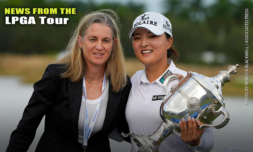 LPGA Commissioner Mollie Marcoux and Jin Young Ko