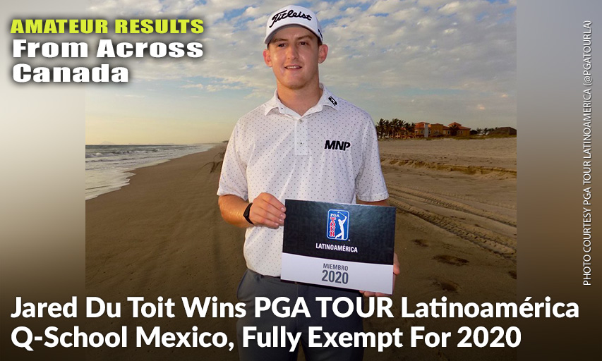 Jared Du Toit Wins Pga Tour Latinoamérica Q School Mexico Fully Exempt For 2020 Inside Golf