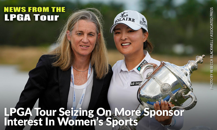 LPGA Commissioner Mollie Marcoux and Jin Young Ko