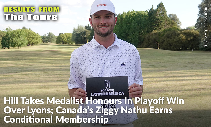 Hill Takes Medalist Honours In Playoff Win Over Lyons Canadas Ziggy Nathu Earns Conditional