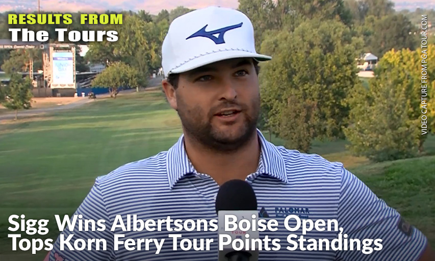 Sigg Wins Albertsons Boise Open, Tops Korn Ferry Tour Points Standings