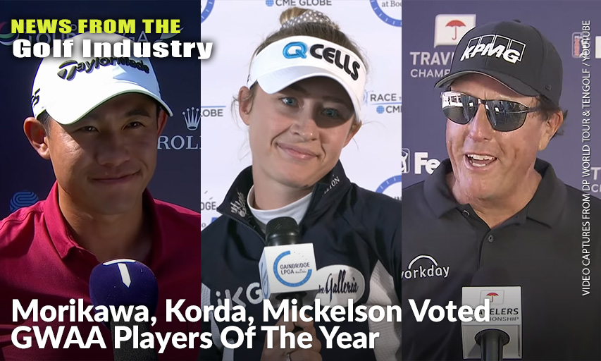 Collin Morikawa, Nelly Korda, and Phil Mickelson