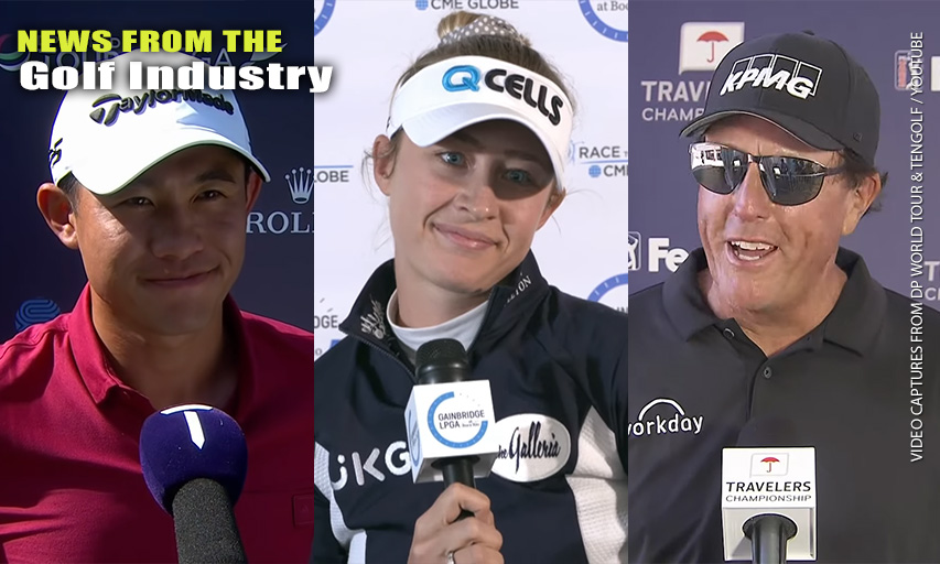 Collin Morikawa, Nelly Korda, and Phil Mickelson